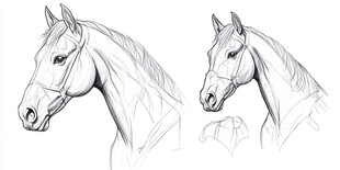 马头素描习作