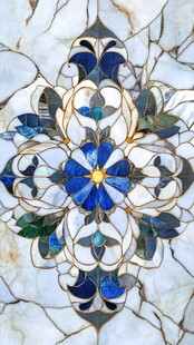 精美彩色玻璃花纹图案