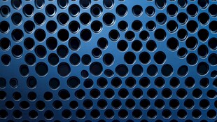 蓝色多孔金属质感背景