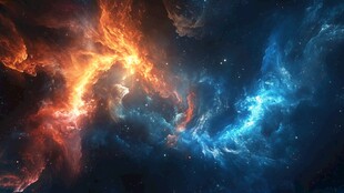绚丽星云 宇宙色彩的梦幻交织