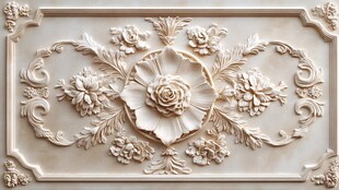 精美花卉浮雕装饰板