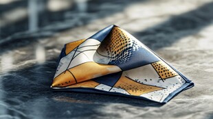 时尚几何图案折叠手帕