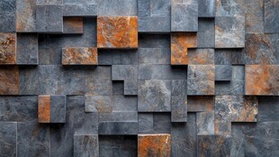 几何石块拼接墙面纹理