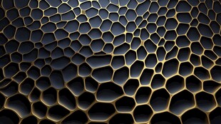 黑金蜂窝纹理背景图案
