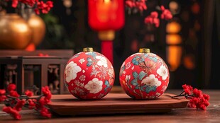 中式喜庆装饰球 古韵满满