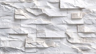 白色石砌墙面纹理展示