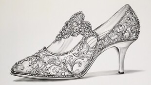 精致华丽的手绘高跟鞋设计