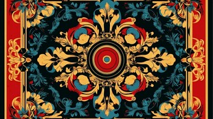 复古华丽几何花纹装饰图案