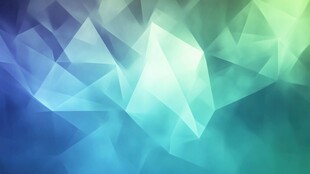 蓝绿渐变多边形几何背景