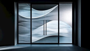 现代简约玻璃推拉门设计