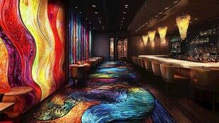 绚丽多彩的梦幻酒吧空间