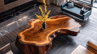 自然风实木茶几客厅美韵