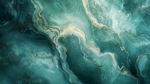 梦幻绿金大理石纹理背景