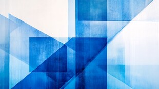 蓝色几何抽象艺术背景图