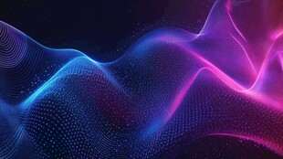 炫彩流动波状科技背景图