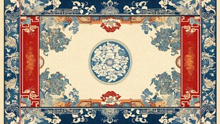 中式传统花纹地毯图案设计