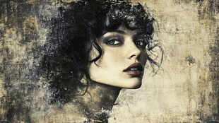 复古风格神秘女性肖像