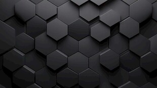 黑色六边形立体背景图案