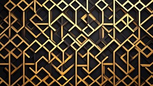 黑金几何图案背景纹理