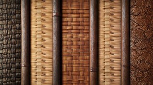 多样竹编纹理展示