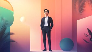 时尚绅士的多彩空间造型