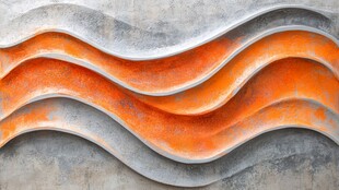 橙灰波浪纹理艺术背景