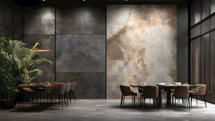 现代风工业质感餐厅空间