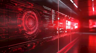 红色科技风未来数字场景