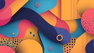 多彩几何抽象艺术图案