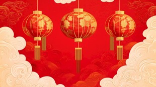 喜庆红灯笼 传统中国风