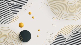 几何线条与金黑元素图案