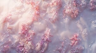 梦幻粉色纹理花卉布料