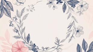 花卉花环装饰背景图