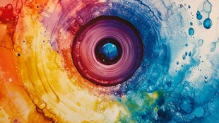 绚丽多彩的抽象镜头图案