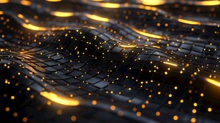 科技感黑金动态粒子背景