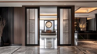 中式雅致入户玄关空间