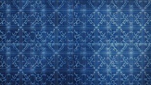 蓝色几何花纹复古背景图