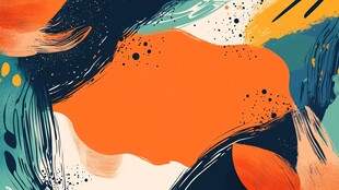 抽象多彩笔触艺术背景图