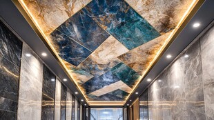 奢华大理石拼接天花板