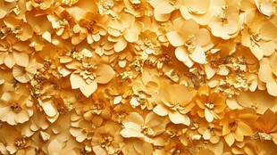 金色花朵背景 浪漫梦幻