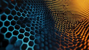 科技感六边形网格背景图案