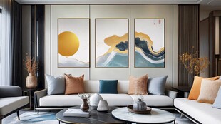 现代简约风客厅艺术装饰