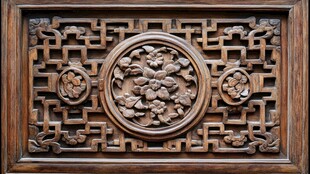 中式木雕窗棂 精致传统工艺