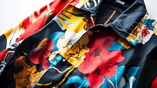 色彩绚丽的花卉印花衬衫