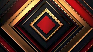 红黑金几何重叠立体背景