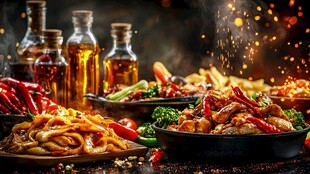 香辣美食盛宴 调料相伴