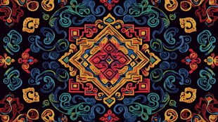 民族风几何图案精美纹样