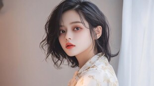 短发气质少女的优雅瞬间