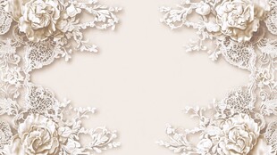 蕾丝花卉边框装饰图案