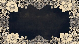 复古花卉边框背景图